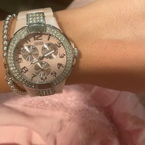 Light pink guess watch